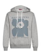 Luuppi Ii Unikko Placement Tops Sweatshirts & Hoodies Hoodies Grey Marimekko