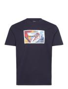 Portalet Short Sleeve T-Shirt Tops T-Kortærmet Skjorte Navy Napapijri