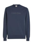 Raised Line Logo Sweatshirt Tops Sweatshirts & Hoodies Sweatshirts Navy Calvin Klein