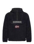 Burgee Curly Fleece Tops Sweatshirts & Hoodies Fleeces & Midlayers Black Napapijri