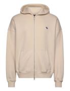 Anf Mens Sweatshirts Tops Sweatshirts & Hoodies Sweatshirts Beige Abercrombie & Fitch