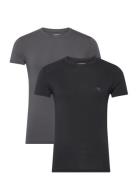 Men's Knit 2-Pack T-Shirt Tops T-Kortærmet Skjorte Multi/patterned Emporio Armani