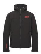 Hooded Soft Shell Trekker Jkt Tynd Jakke Black Superdry