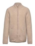 Jacket Wool Fleece Outerwear Fleece Outerwear Fleece Jackets Beige Huttelihut