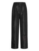 Crispy Pleated Pant Bottoms Trousers Suitpants Black Stella Nova