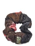 Scrunchie, 2258 Crinkled Textured P Accessories Hair Accessories Scrunchies Brown STINE GOYA