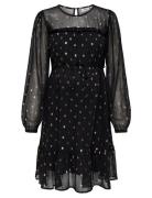 Olmivy Fr Foil L/S V-Neck Dress Aop Dresses & Skirts Dresses Partydresses Black Only Maternity