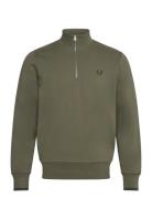 Half Zip Sweatshirt Tops Sweatshirts & Hoodies Sweatshirts Green Fred Perry