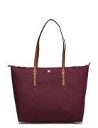 Nylon Medium Keaton Tote Bag Shopper Taske Burgundy Lauren Ralph Lauren