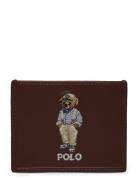 Polo Bear Leather Card Case Accessories Wallets Cardholder Brown Polo Ralph Lauren