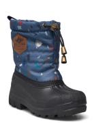 Winter Boot Aop Vinterstøvler Pull On Blue Mikk-line