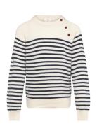 Merino Classic Striped Pullover Tops Knitwear Pullovers Cream Copenhagen Colors