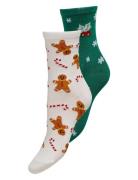 Onlchristmas 2-Pack Sock Box Acc Lingerie Socks Regular Socks White ONLY