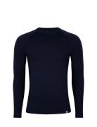 Men's Merino Long Sleeved Shirt Tops T-Langærmet Skjorte Navy Danish Endurance