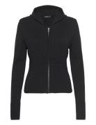 Knitted Lounge Jacket Tops Sweatshirts & Hoodies Hoodies Black Gina Tricot