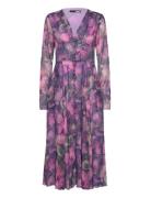 Printed Ls Midi Dress Designers Knee-length & Midi Pink ROTATE Birger Christensen