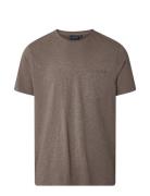 Travis Organic Cotton Tee Tops T-Kortærmet Skjorte Brown Lexington Clothing