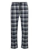 Checked Brushed Pyjama Pants Hyggebukser Blue Lindbergh