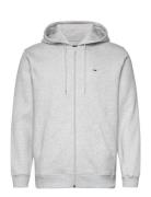 Tjm Reg S Flag Hoodie Tops Sweatshirts & Hoodies Hoodies Grey Tommy Jeans