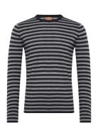 Mmgadam Soft Stripe Knit Tops Knitwear Round Necks Black Mos Mosh Gallery