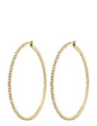 Sidney Crystal Hoop Earrings Accessories Jewellery Earrings Hoops Gold Pilgrim