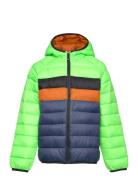 Jacket W. Hood - Quilted Outerwear Jackets & Coats Quilted Jackets Green Color Kids