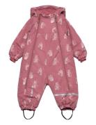 Snow Suit Aop Outerwear Coveralls Snow-ski Coveralls & Sets Pink Minymo