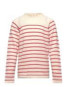 Merino Lt. Knitted Striped Blouse Tops Knitwear Pullovers Red Copenhagen Colors