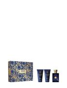 Gift Set Dylan Blue Pour Homme Edt + Shower Gel + After Shave Balm Beauty Men All Sets Nude Versace Fragrance