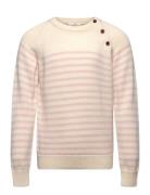 Merino Classic Striped Pullover Tops Knitwear Pullovers Beige Copenhagen Colors