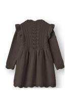 Alilly Dress Dresses & Skirts Dresses Casual Dresses Long-sleeved Casual Dresses Brown Fliink