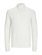 Jjpannel Knit Roll Neck Aw24 Tops Knitwear Turtlenecks White Jack & J S