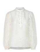 Fqappy-Blouse Tops Blouses Long-sleeved White FREE/QUENT