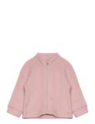 Jacket W/Zipper - Soft Wool Outerwear Fleece Outerwear Fleece Jackets Pink CeLaVi