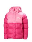 Jr Vision Puffy Jacket Sport Jackets & Coats Puffer & Padded Pink Helly Hansen