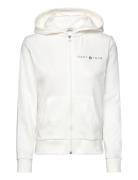 Reg Printed Graphic Zip Hood Tops Sweatshirts & Hoodies Hoodies White GANT