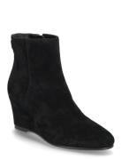 Sherry Suede Bootie Shoes Boots Ankle Boots Ankle Boots With Heel Black Lauren Ralph Lauren