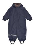 Snow Suit Solid Outerwear Coveralls Snow-ski Coveralls & Sets Navy Mikk-line