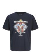 Jjxmas Christmas Skull Tee Ss Crew Jnr Tops T-Kortærmet Skjorte Navy Jack & J S