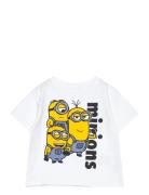 Nmmjule Minions Nreg Ss Top Box Sky Tops T-Kortærmet Skjorte White Name It