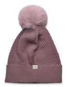 Oslo Beanie - Fake Fur Accessories Headwear Hats Beanie Pink Mp Denmark