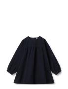 Dress L/S Elvira Dresses & Skirts Dresses Casual Dresses Long-sleeved Casual Dresses Navy Wheat