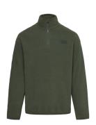 Jjecorp Logo Fleece Quarter Zip Jnr Outerwear Fleece Outerwear Fleece Jackets Green Jack & J S