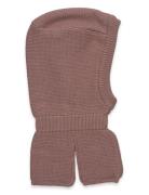 Balaclava - Wool W. Windstop Accessories Headwear Balaclava Pink Color Kids