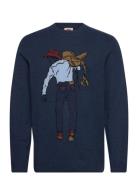 Original Sweater Saddleman Tops Knitwear Round Necks Navy LEVI´S Men