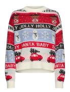 Vmholly Jollyflakes Ls O-Neck Pull.xmas Tops Knitwear Jumpers Multi/patterned Vero Moda