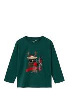 Nmmrcandy Nreg Ls Top Box Tops T-shirts Long-sleeved T-Skjorte Green Name It