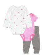 Nike Baby Essentials 3-Piece Bodysuit Set Bodysuits Short-sleeved White Nike