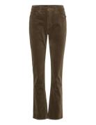 Stretch Corduroy Mid-Rise Straight Pant Bottoms Trousers Straight Leg Green Lauren Ralph Lauren