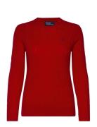 Cable-Knit Wool-Cashmere Sweater Tops Knitwear Jumpers Red Polo Ralph Lauren